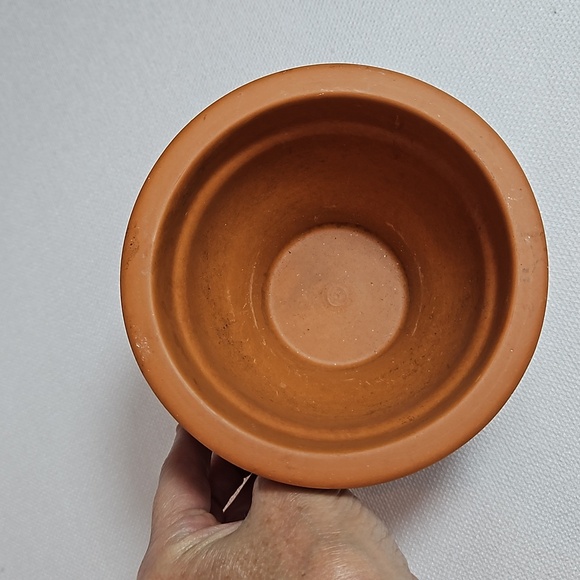 Charming Pennington clay hand painted planter pot and saucer Italy small - Picture 4 of 6